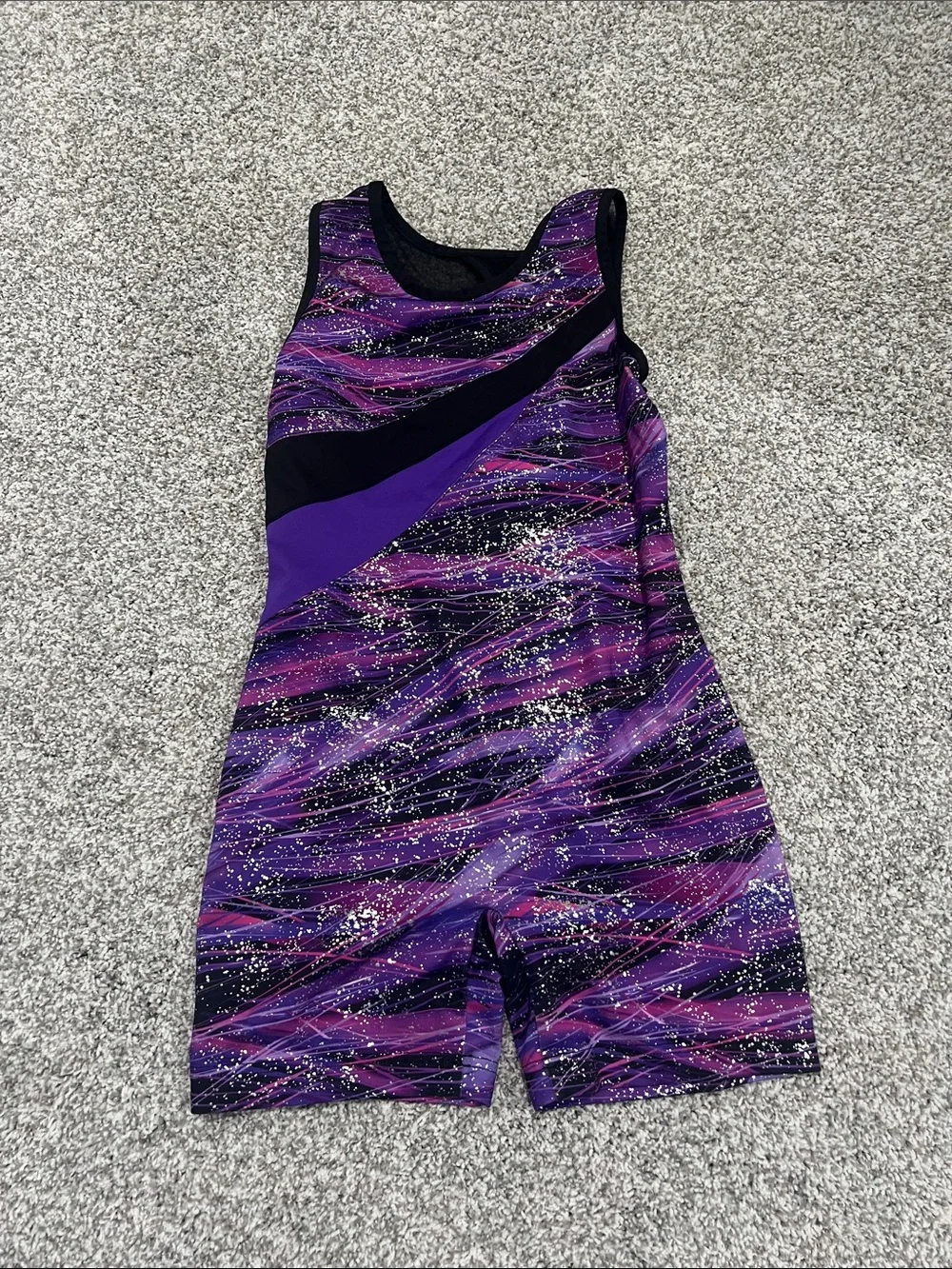 Danskin Purple and Black Girls' Athletic One-Piece